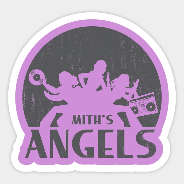 Mith's Angels - Charcoal Sticker by AmokTimeArts